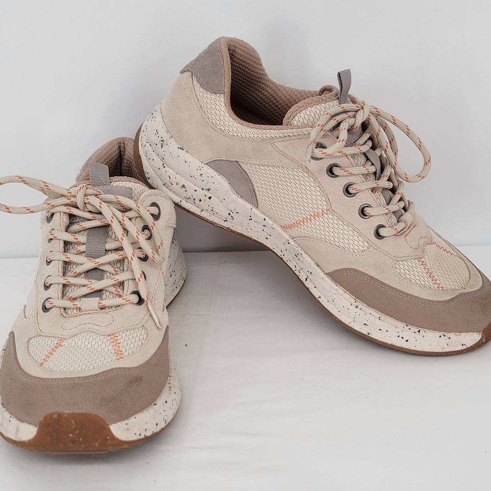 Taos Super Hiker Beige Tan Suede Mesh Walking Shoes Womens 10